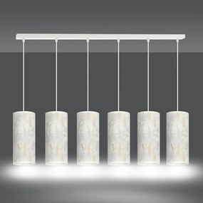 Lustra cu pendule design elegant KARLI 6 alba