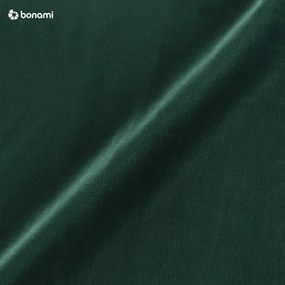 Pat matrimonial verde închis tapițat din catifea cu spațiu de depozitare cu somieră 140x200 cm Brody – Mazzini Beds