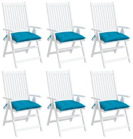 Perne de scaun 6 buc. albastru deschis 50x50x7 cm textil oxford