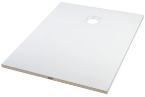 Cagliari White 80x100x2,6 cm tăviță de duș pătrată, SMC, cu sifon inclus