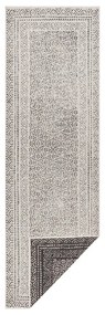 Covor lung pentru exterior Ragami Berlin, 80x250 cm, negru - alb