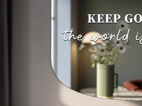 Autocolant pentru oglindă S27 – KEEP GOING, the world is yours.