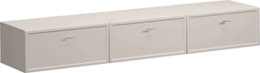 Comodă TV suspendată Lorini 200 cm cu sertare - cașmir / mânere aurii T-bar