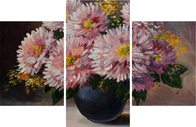 Tablou - Pictură în ulei, flori în vază (90x60 cm)