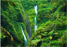 Tablou pe sticlă - Cascada Madakaripura, Java de Est, Indonezia (70x50 cm)