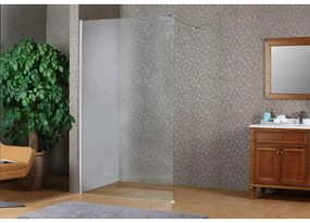 Paravan de dus tip Walk-in 120Ã 200 cm 8 mm profil crom lucios