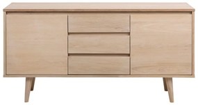 Comodă în culoare naturală joasă cu aspect de lemn de stejar 150x75 cm Nagano – Actona