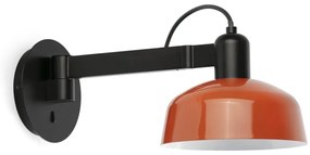 Aplica de perete cu brat directionabil TATAWIN negru, orange
