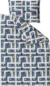 Lenjerie de pat din bumbac Culoare albastru, ROADS