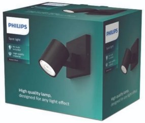 Spot RUNNER 1xGU10/20W/230V negru Philips