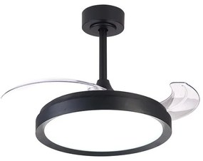 Lustra LED CCT cu ventilator si telecomanda MISTRAL Mini negru MA-8831