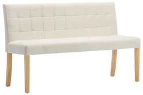 288577 vidaXL Bancă, crem, 140 cm, catifea