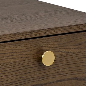 Noptieră în culoare naturală închisă cu aspect de lemn de stejar Monfort – Actona