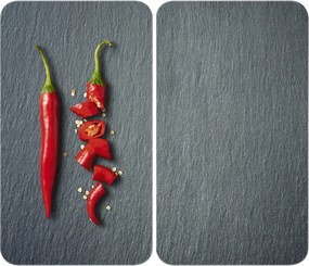 Set 2 protecții din sticlă pentru aragaz Wenko Cayenne, 52 x 30 cm
