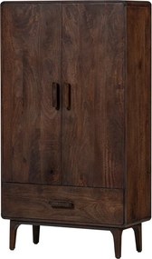 Dulap în culoare naturală închisă din lemn de mango 85x150x35 cm Liya – WOOOD