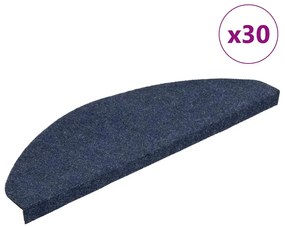 vidaXL Covorașe scară autoadezive 30 buc Albastru 65x22,5x3,5 cm