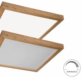 Plafonieră LED Brilagi WOODY FRAME LED/50W/230V stejar 60x60 cm 3000-6000K IP44 + telecomandă