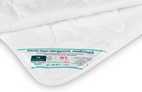 PILOTA HIPOALERGENICA, MEDICINALA, 200 G/MP, 180X200 CM, ANOTIMP PRIMAVARA/TOAMNA, MATERIAL HUSA MICROFIBRA, UMPLUTURA POLIESTER, ALB