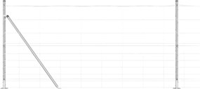 vidaXL Stâlp de gard. Galvanizat 25 x 1,2 m Oțel