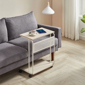 Masuta pe roti MIREZO 55x33cm, bej