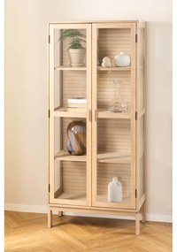 Vitrină cu aspect de lemn de stejar 80x180 cm Linley – Actona