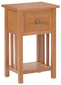 289182 vidaXL Masă de reviste cu sertar, 35 x 27 x 55 cm, lemn masiv stejar