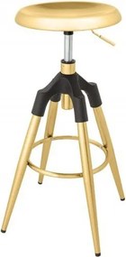 Scaun de bar pivotant Industrial 80cm, auriu