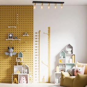 Plafonieră FILO 5xE27/60W/230V neagră/aurie