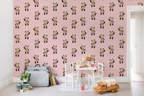 Fototapet, Hello Bear, Baby Pink, Rebel Walls