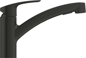 Baterie bucatarie cu dus extractibil negru mat Grohe Eurosmart New