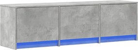 vidaXL Cabinet TV cu led Beton 140 x 34 x 40 cm Lemn compozit