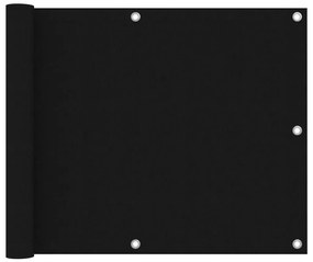 vidaXL Prelată balcon, negru, 75x400 cm, țesătură Oxford