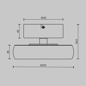 Lustra aplicata tavan Float sticla fumurie