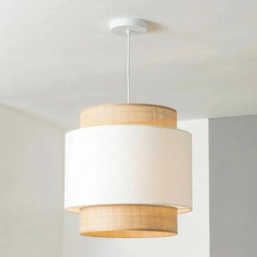 Brilagi - Lustră LED suspendată pe cablu CERIA 1xE27/40W/230V, diam. 30 cm, bej/alb