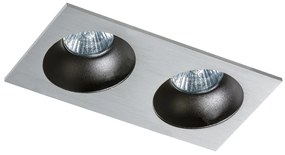 Spot incastrat tavan/plafon stil modern Hugo 2 aluminiu