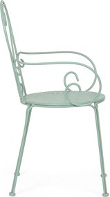 Scaun de grădină verde mentă din metal Etienne – Bizzotto