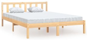 810052 vidaXL Cadru de pat mic dublu, 120x190 cm, lemn masiv de pin