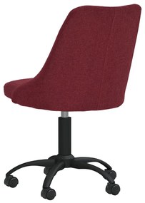 Scaun de birou pivotant, rosu vin, material textil 1, Bordo
