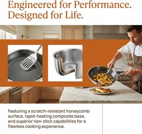 Set de oale Swiss Haus SH-ZG1012, 12 piese, Acoperire ceramica Sapphire, Cuptor pana la 260°C, Inductie, Argintiu