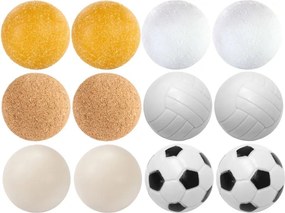 Set de 12 mingi pentru fotbal de masă-diverse material,35 mm