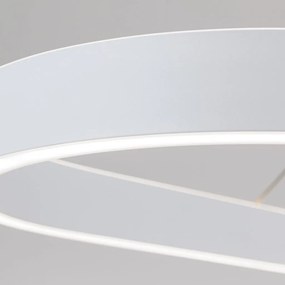 Lustra LED ovala iluminat sus si jos CARRARA alb