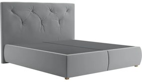 Pat saltea topper ELEN 160x200 cm gri, boxspring complet