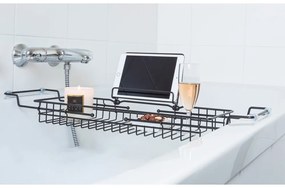 Suport reglabil din metal pentru cadă PT LIVING Tub, 61 - 86 cm, negru