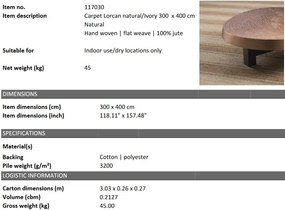 Covor design LUX tesut manual Lorcan 300x400cm