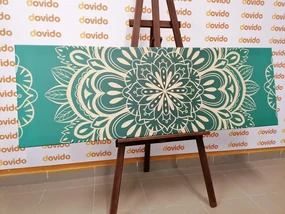 Tablou Mandala pe un fundal turcoaz