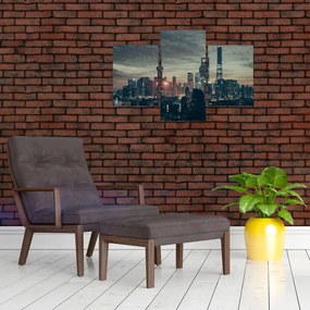 Tablou cu orașul în amurg (90x60 cm)