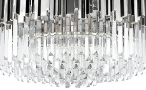 Lustra suspendata, Cristale de Sticla, Glamour Silver 80