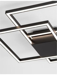 Lustra LED aplicata design modern geometric BILBAO 42W negru NVL-9500832