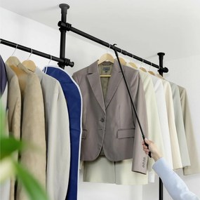 Wenko Set de 2 bare telescopice orizontaleHerkules, negru