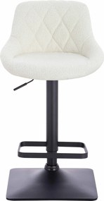 HR1054KW Scaun Crem Boucle cu Bază Neagră